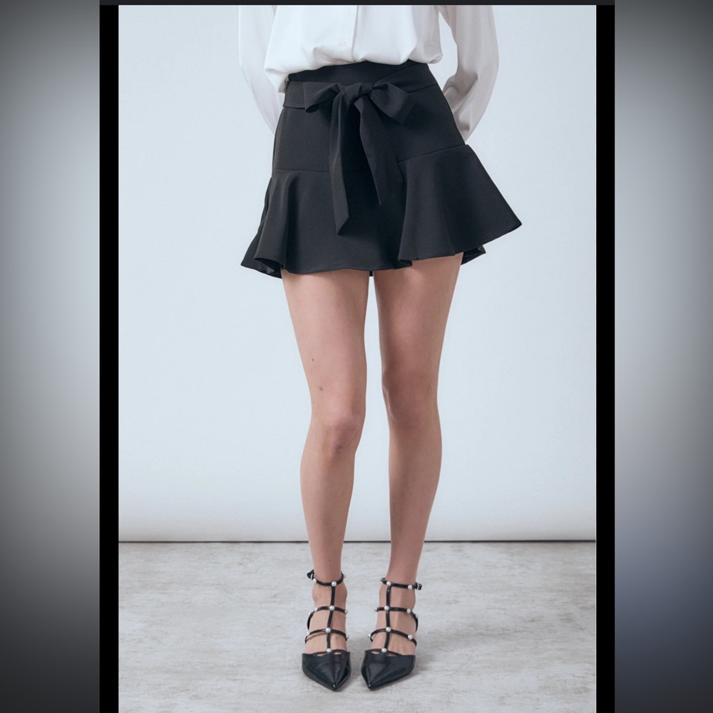 Zara Black Ruffle Skirt